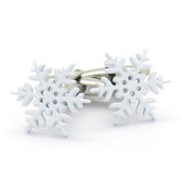 White Snowflake Cufflinks