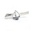 Yacht Tie Bar: white sails, blue keel