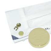 Gold plated button covers - an alternative for shirts without cufflink holes