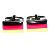 Cufflinks representing the Bundesflagge,the Federal Flag of Germany.