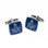 Masonic Cufflinks Rhodium Plated with Blue lacquer with The Masonic Square and Compasses featuring the letter G