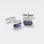 Sterling Silver Cufflinks with amethyst colour cubic zirconia 