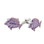 Purple Fish Cufflinks