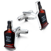 Bottle of Single Malt Whisky design cufflinks