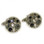 Add a glint of sparkle with these Round Black Diamante Cufflinks