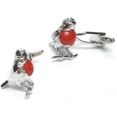 Who can resist the cheeky robin - a cheery garden visitor, you can now have as a pair of cufflinks!