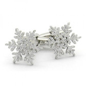 Silvery Snowflake Cufflinks