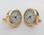 Round Golden Watch Cufflinks with Roman Numerials