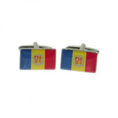 Cufflinks representing the Flag of the Principality of Andorra