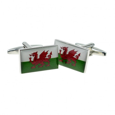 Welsh Dragon Flag Cufflinks