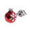 Red Spherical Christmas Bauble Lapel Pin Badge