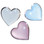 Choose from white, pink or blue heart shaped lapel pin badges - such delicate pastel colours - why not pick all three!