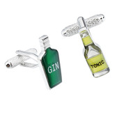 Gin and Tonic Bottle Style Cufflinks 