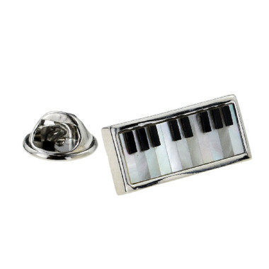 Mother of Pearl Piano Keyboard Lapel Pin Badge