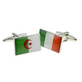 One of each Irish and Algerian flag cufflinks 