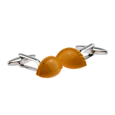 Cufflinks that look good enough to eat! Who wouldn't love these Cornish Pasties on their sleeves?
