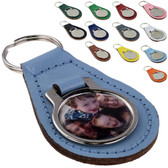 The perfect personal gift for yoru self or to give! Your own photo on a leather keyfob!