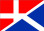 Mock up design for vertical split of Danish and Scotish flags
