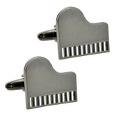 Dark Chrome Grand Piano Cufflinks that appear to change colour as the light catches them!
