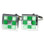 Square Green Mosaic style cufflinks