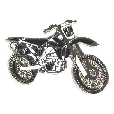  Black Off Road Trials Motocross Motorbike Lapel Pin Badge