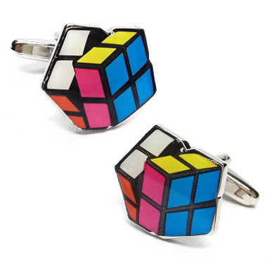 Cube puzzle style cufflinks