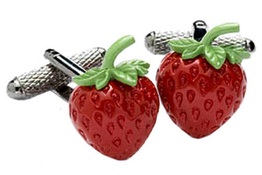 Strawberry Novelty Cufflinks