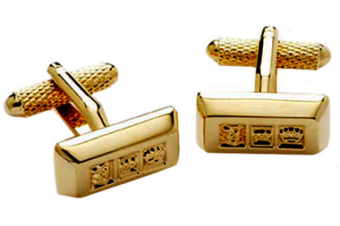 "Gold Bars" Ingot Formal cufflinks