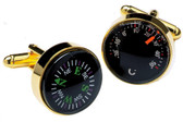 Compass & thermometer cufflinks