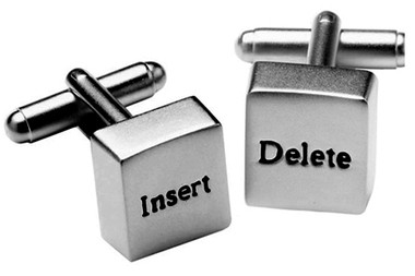 Computer Keys  [insert / delete] cufflinks