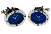 Working Watch Cufflinks with blue face