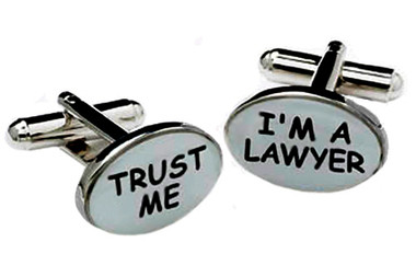 "Trust Me, I'm a Lawyer" Cufflinks