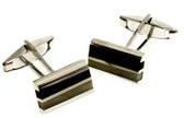 Silver and Two Tone Amber Cufflinks
