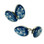 Blue enamel design 'egg shaped' chain-linked cufflinks 