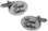 Chome oval cufflinks with "Grandfather" on them