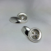 Wheel/Tyre Chain-linked Silver Plated Cufflinks