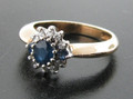 9ct Sapphire & Diamond Cluster Ring £199.00