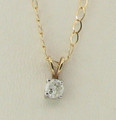9ct Diamond Pendant on Gold Chain. 20pts