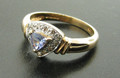 9ct Tanzanite & Diamond cluster ring ring £175