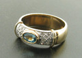 9ct Blue Topaz & Diamond ring £225