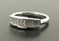 Platinum 51pts Diamond cluster Ring Princess Cut £1750