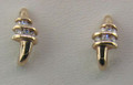 9ct Gold Earrings Set With Cubic Zirconia
