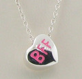 Jo for Girls Silver heart BFF slider on silver chain