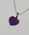 Jo for Girls 10mm Purple Heart Pendant on Silver Chain
