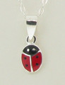 Jo for Girls Silver ladybird pendant on silver chain