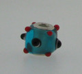 Jo for Girls Silver Glass Bead With Black And Red Dots