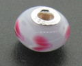 Jo for Girls Blue Heart pattern murano glass bead
