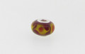 Jo for Girls Deep red with yellow dots murano glassbead
