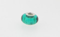 Jo for Girls Shimmery green glass bead with red dot