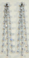 18ct White Gold 2.25ct Brilliant Cut Diamond Set 3 Row Drop Earrings